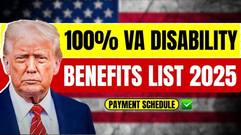 100% VA Disability Benefits List 2025 Payment Schedule and Eligibility