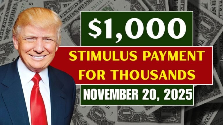 $1,000 stimulus payment set to arrive for thousands of Americans on November 20, 2025