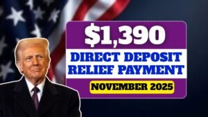 IRS Announces $1,390 Direct Deposit Relief Payment For November 2025