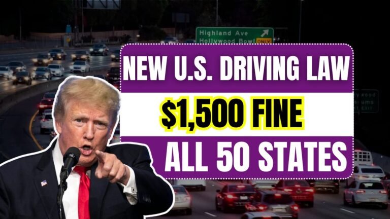 New U.S. Driving Law 2025: All 50 States to Enforce $1,500 Fine Starting Soon
